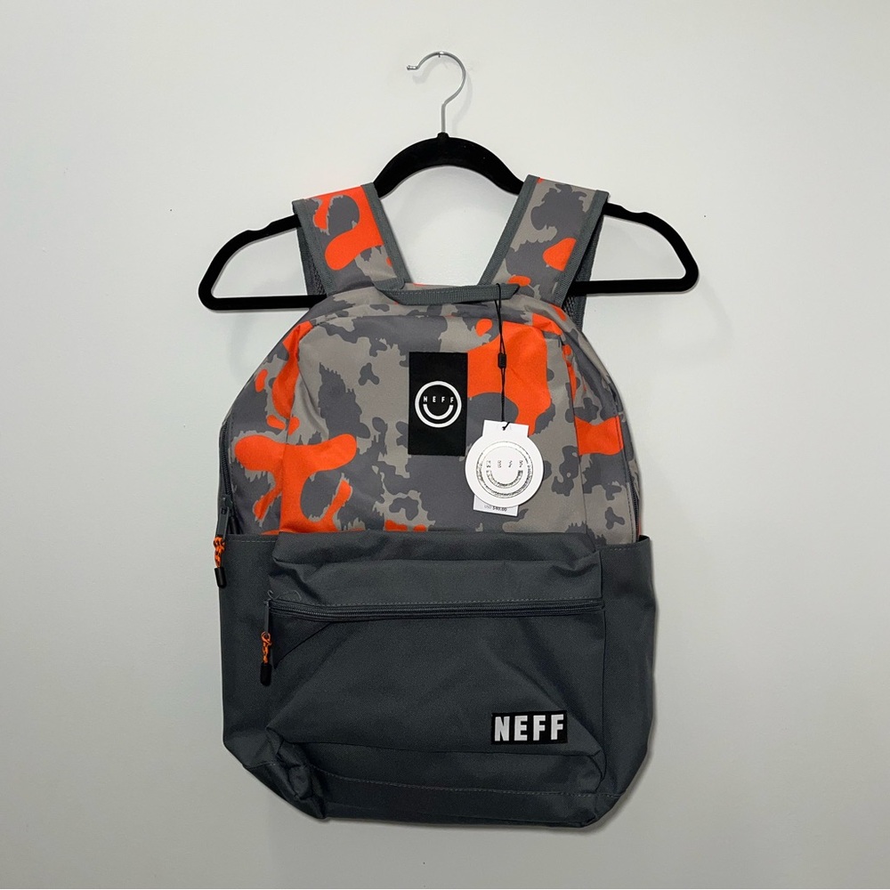 NEFF Structure 18 ‘’ Backpack Gray Orange NWT
